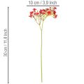 Kunstmatig gipskruid, rood, boeket als bloemdecoratie, 30 cm, 10 stuks | Floristik24.nl