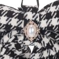 Stoffen strik met broche en ophanglus, geruit, 24 cm, 2 stuks | Floristik24.nl