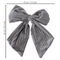 Decoratieve hangende strik, kerststrik, fluweel, geribbeld, 24 cm, 2 stuks | Floristik24.nl