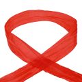 Floristik24 Ribbon Crash sierlint cadeaulint rood 50mm 20m