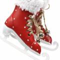 Floristik24 Kerstboomversiering schaatsen om op te hangen rood, wit 10,5 × 10cm