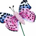 Floristik24 Decoratieve vlinder op een stokje Bloemsteker Lentedecoratie 16 stuks