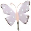 Floristik24 Bloemplug vlinder pastel 24cm 12st