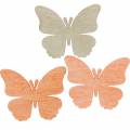 Floristik24 Vlinders om te strooien Decoratief vlinderhout oranje, abrikoos, bruin 72st
