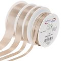 Decoratief taftlint, beige, diverse breedtes, 50 meter | Floristik24.nl