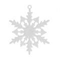 Floristik24 Sneeuwvlok om op te hangen 7cm wit met glitters 36st