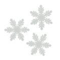Floristik24 Houten sneeuwvlokken wit Ø3.7cm 48st