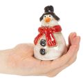 Sneeuwpopfiguurtje met rode sjaal, kerstdecoratie, 10 cm | Floristik24.nl