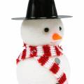 Floristik24 Kerstboomdecoratie sneeuwpop met hoed om op te hangen H8cm 12st