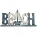 Displayletters Beach, maritiem decoratie hout L36cm H18cm