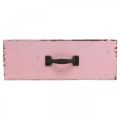 Floristik24 Houten ladebak roze shabby chic deco 25×13×8cm
