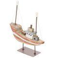 Floristik24 Decoratief houten bootmodel voor vensterbank, 20 cm