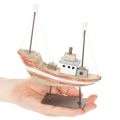 Decoratief houten bootmodel voor vensterbank, 20 cm | Floristik24.nl