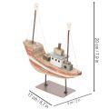 Decoratief houten bootmodel voor vensterbank, 20 cm | Floristik24.nl