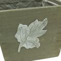 Floristik24 Plantenbak hout shabby chic houten bak grijs 11×14,5×14cm
