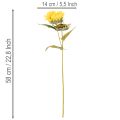 Kunstmatige zonnebloem met realistische bladeren en bloesems, 58 cm, 3 stuks | Floristik24.nl