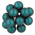 Mini kerstballen in een mix van glanzende en matte afwerking met spiegelende bessen, 20 mm, 140 stuks | Floristik24.nl