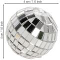 Decoratieve spiegelbollen, feestdecoratie-element, zilverkleurig, 2-4 cm, 50 stuks | Floristik24.nl