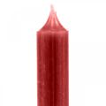 Floristik24 Staafkaars rood gekleurde kaarsen robijnrood 180mm/Ø21mm 6st
