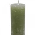 Effen kaarsen olijfgroene stokkaarsen 34×240mm 4 st | Floristik24.nl