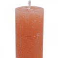 Floristik24 Kaarsen gekleurd door Oranje Perzik 34×240mm 4st