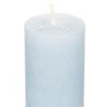 Blauwe taps toelopende kaars voor kandelaars en tafeldecoratie, 34x240mm, 4 stuks | Floristik24.nl
