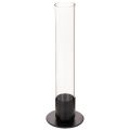 Floristik24 Kandelaar met taps toelopende glazen cilinder. Eenvoudig en tijdloos. 31 cm