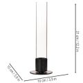 Kandelaar met taps toelopende glazen cilinder. Eenvoudig en tijdloos. 31 cm | Floristik24.nl