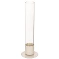 Floristik24 Moderne kaarsenhouder met glazen cilinder en voet, 31 cm