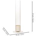 Moderne kaarsenhouder met glazen cilinder en voet, 31 cm | Floristik24.nl