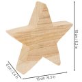 Rustieke houten stervormige kaarsenhouder voor smalle kaarsen, 16 cm | Floristik24.nl