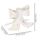 Vintage kaarsenhouder met strik, 12 cm | Floristik24.nl
