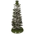 Floristik24 Groene metalen kerstboomversiering (kandelaar) 28 cm