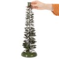 Kandelaar in kerstboomvorm, groen metaal, 45 cm | Floristik24.nl