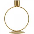 Floristik24 Kandelaar gouden kandelaar metalen ring Ø10.5cm