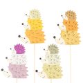 Floristik24 Decoratieve tuinstekers - Kleurrijke egelfamilie - 34 cm, 12 stuks