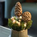 Kunstmatige morieljes als decoratieve stokjes voor plantenpotten en tafel, 13 cm, 2 stuks | Floristik24.nl