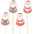 Floristik24 Decoratieve kerstman-stekers voor bloemstukken en potplanten, 31 cm, 12 stuks