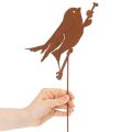 Vogeltuinpaal, verroeste metalen decoratieve paal, 52 cm | Floristik24.nl