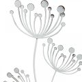 Floristik24 Lentedecoratie, deco plug bloem shabby chic wit, zilver L87cm B18cm