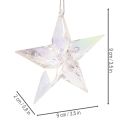 Decoratieve sterornamenten, iriserend transparant acryl, kerstboomversiering, 9 cm, 6 stuks | Floristik24.nl