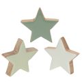 Floristik24 Houten sterrendecoratieset voor tafel en vensterbank, 5 cm, 9 stuks