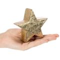 Decoratieve kerststerrenhouder voor op tafel of plank, 10 cm, 3 stuks | Floristik24.nl
