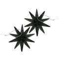 Floristik24 Kerstdecoratie sterren om op te hangen zwart Ø7.5cm 8st
