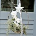 Floristik24 Metalen ster om op te hangen, Kersthanger, Adventdecoratie wit, Shabby Chic 11 × 11cm