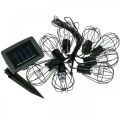Floristik24 LED lichtslinger op zonne-energie tuindecoratie zwart 350cm 8LED