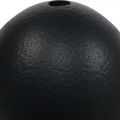 Struisvogelei decoratie uitgeblazen Paasdecoratie zwart Ø12cm H14cm | Floristik24.nl