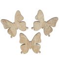 Floristik24 Verspreide decoratie vlinder hout natuur 2cm 144st