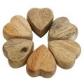 Floristik24 Strooidecoratie houten harten tafeldecoratie hart hout natuur 5cm 6st