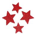 Floristik24 Strooidecoratie sterren rood, mica 4-5cm 40st